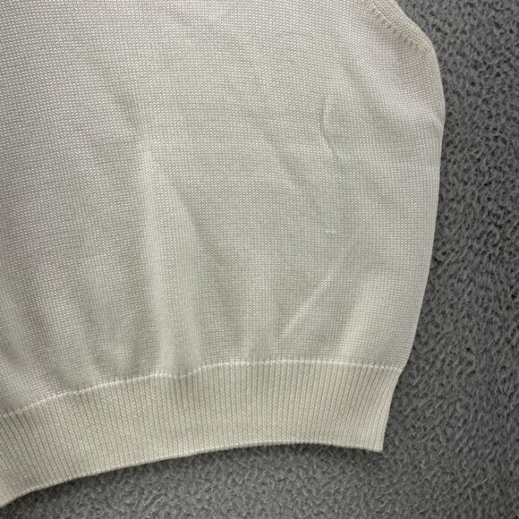 Vintage Fia Italia Size L Knit Blouse Hand Loomed Sleeveless White NEW - Picture 3 of 8